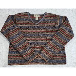 L.L.Bean Vintage Sweater 100% Cotton Womens  OJT35, Size M